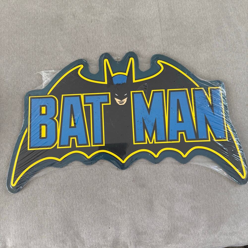 Batman DC Comics Bat Logo Wall Sign Open Road Brands 14" Superhero Decor